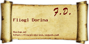 Fliegl Dorina névjegykártya